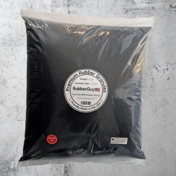 25lb Black Rubber Granule (1-3mm) Bag - Image 4