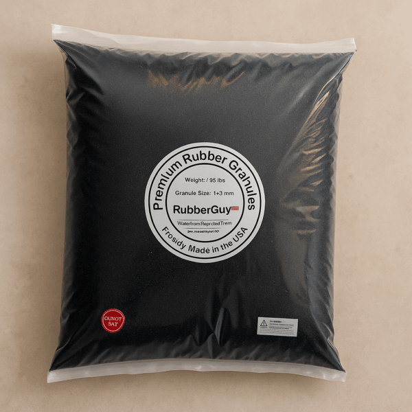 25lb Black Rubber Granule (1-3mm) Bag - Image 3