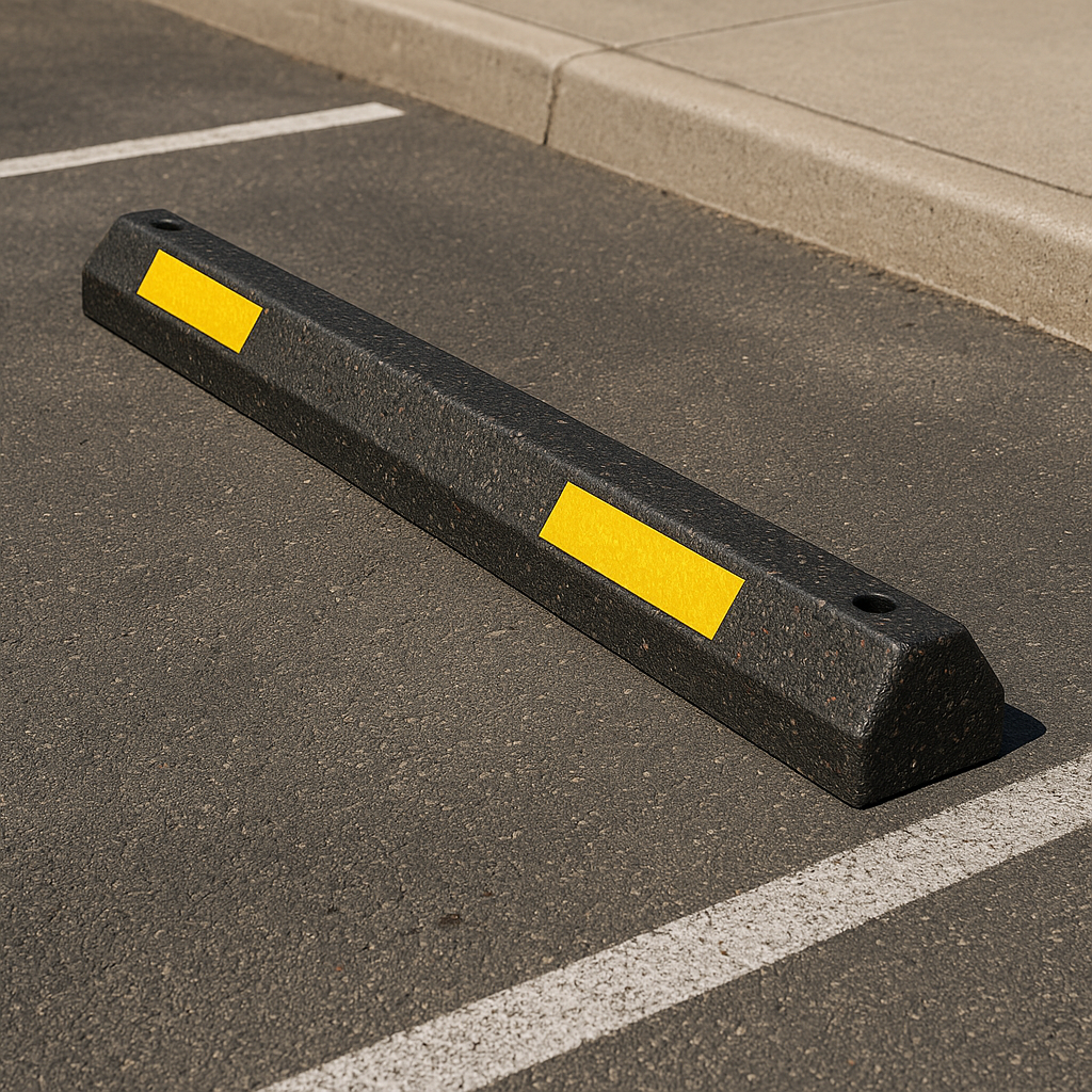 72" Rubber Parking Curb Stop – Made from Recycled Rubber Granules - Image 5