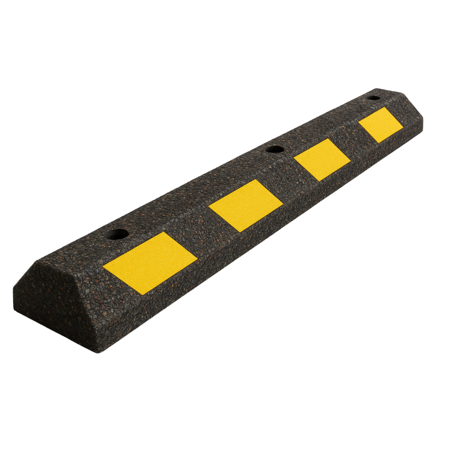 72" Rubber Parking Curb Stop – Made from Recycled Rubber Granules - Image 2