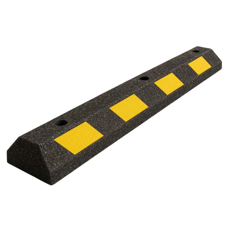 72" Rubber Parking Curb Stop – Made from Recycled Rubber Granules